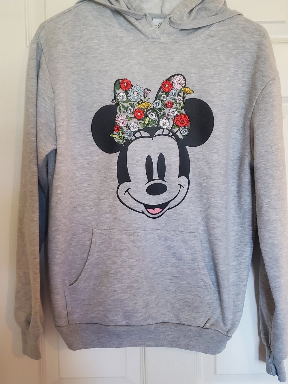 Disney Minnie Mouse Floral Bow Hoodie Sweatshirt